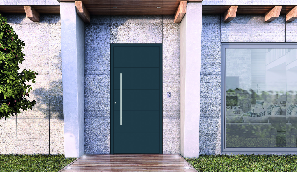 Modern Green Powder Coated Door